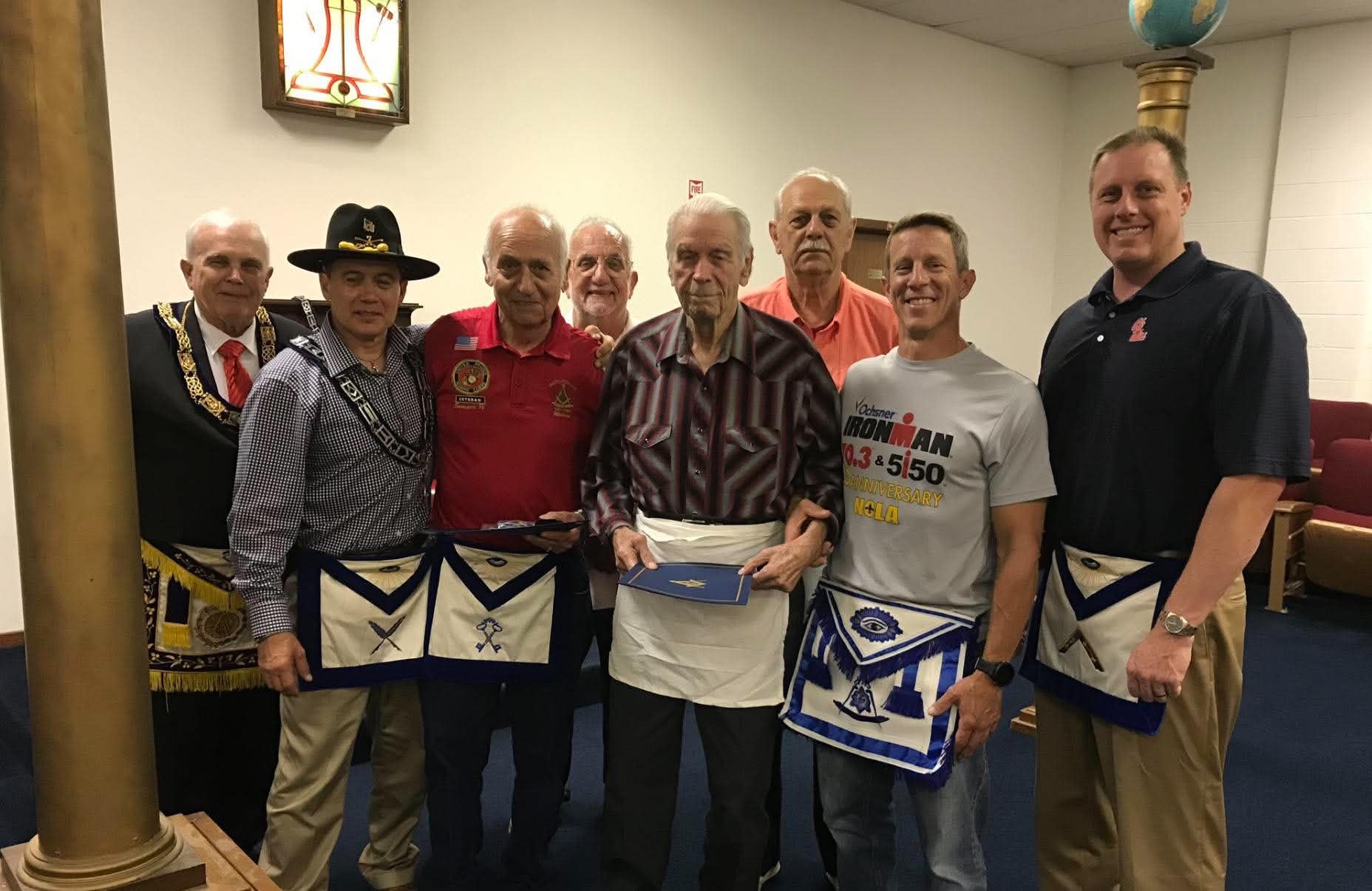 Brethren of Dante Lodge No. 174 in formal regalia